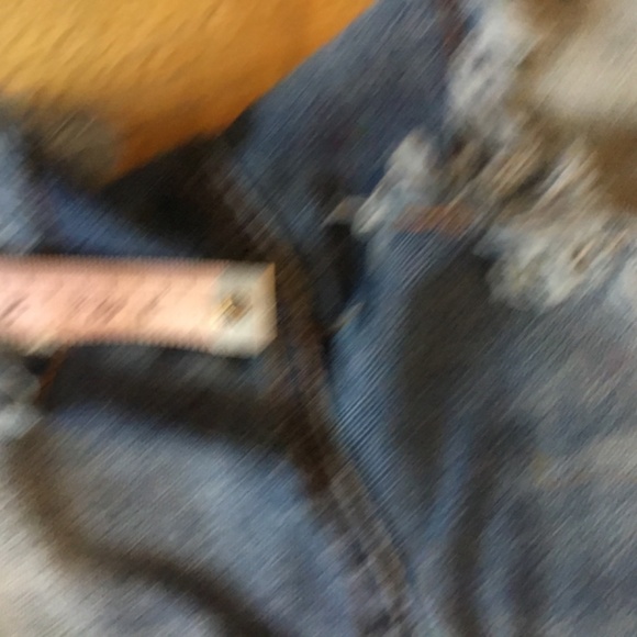 29” STS Blue jean shorts feature a distressed design with a dark blue wash - Picture 8 of 8